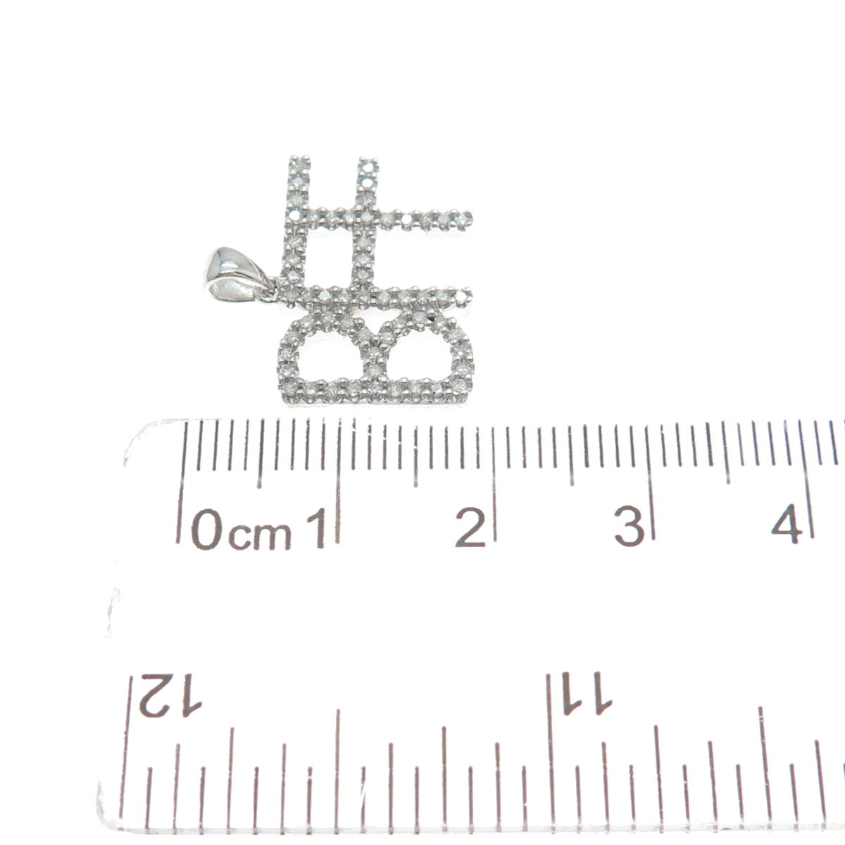 SUN 925 Sterling Silver Real Diamond Best Friends Forever Minimalist Pendant