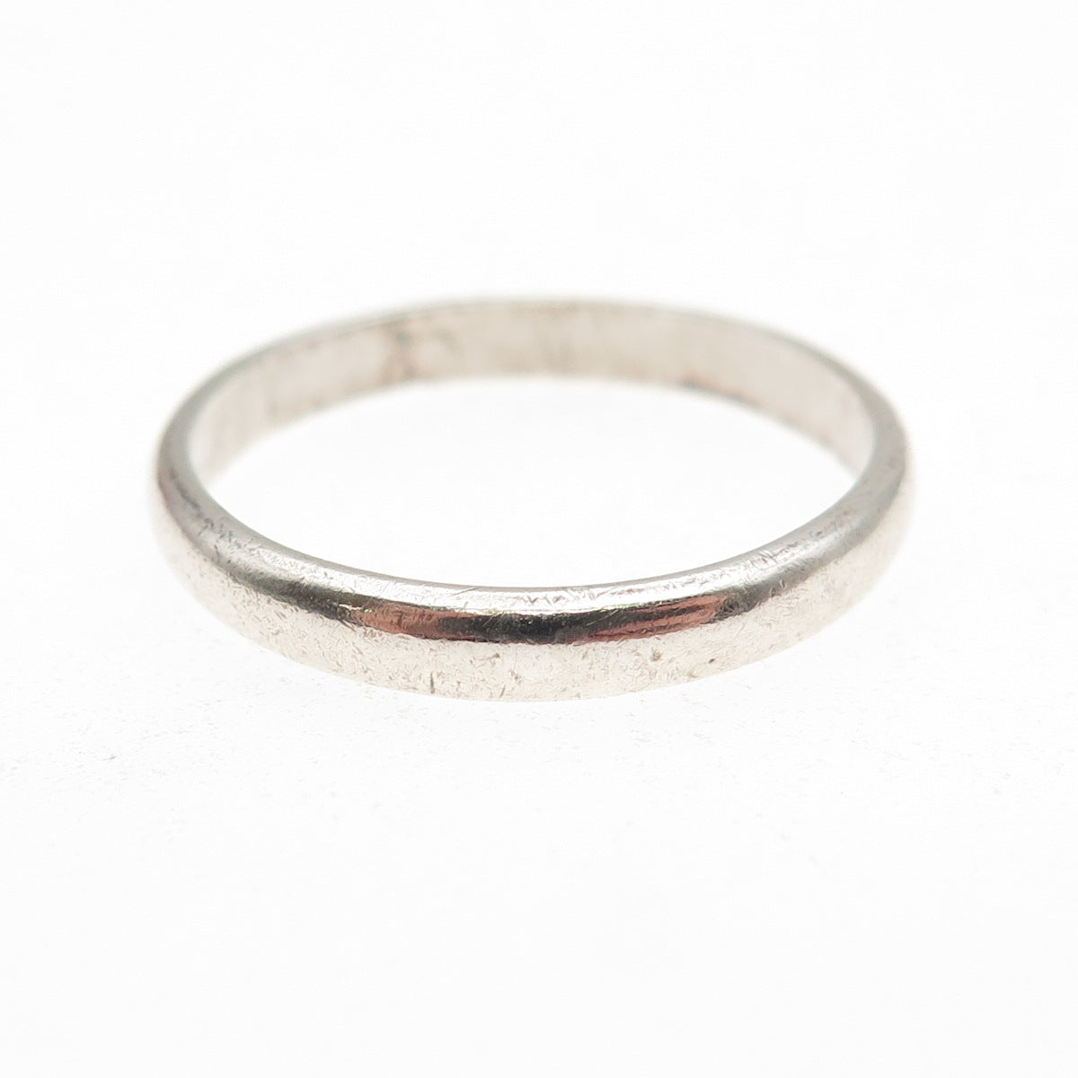 925 Sterling Silver Vintage Mexico Classic Wedding Band Ring Size 9.25