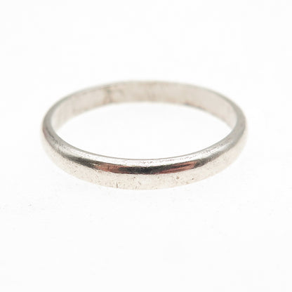 925 Sterling Silver Vintage Mexico Classic Wedding Band Ring Size 9.25