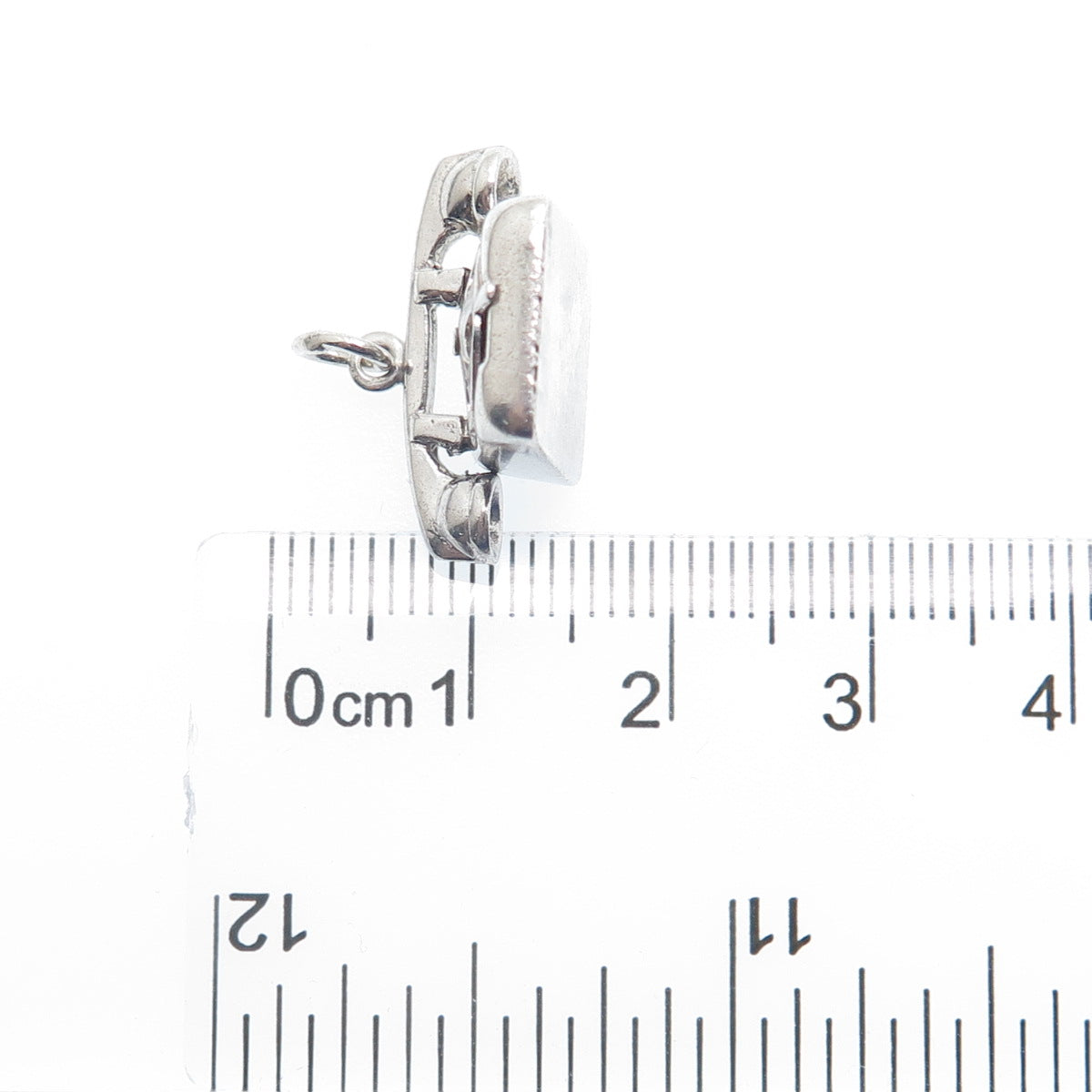 925 Sterling Silver Antique Hello Rotary Dial Retro Phone Minimalist 3D Pendant