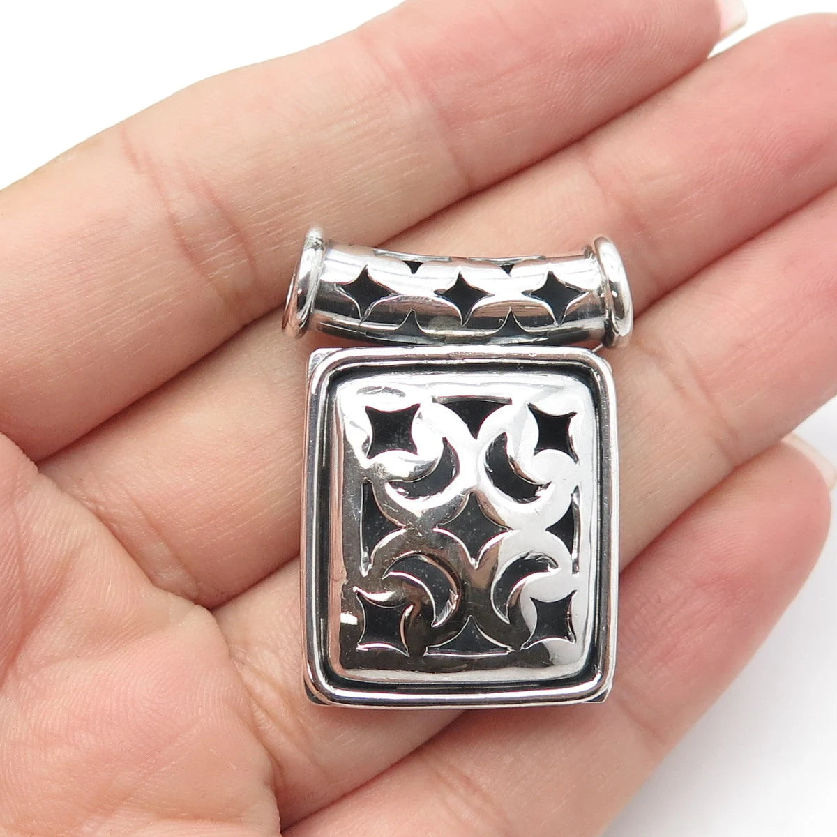 925 Sterling Silver Vintage ATI Celtic Style Slide Pendant