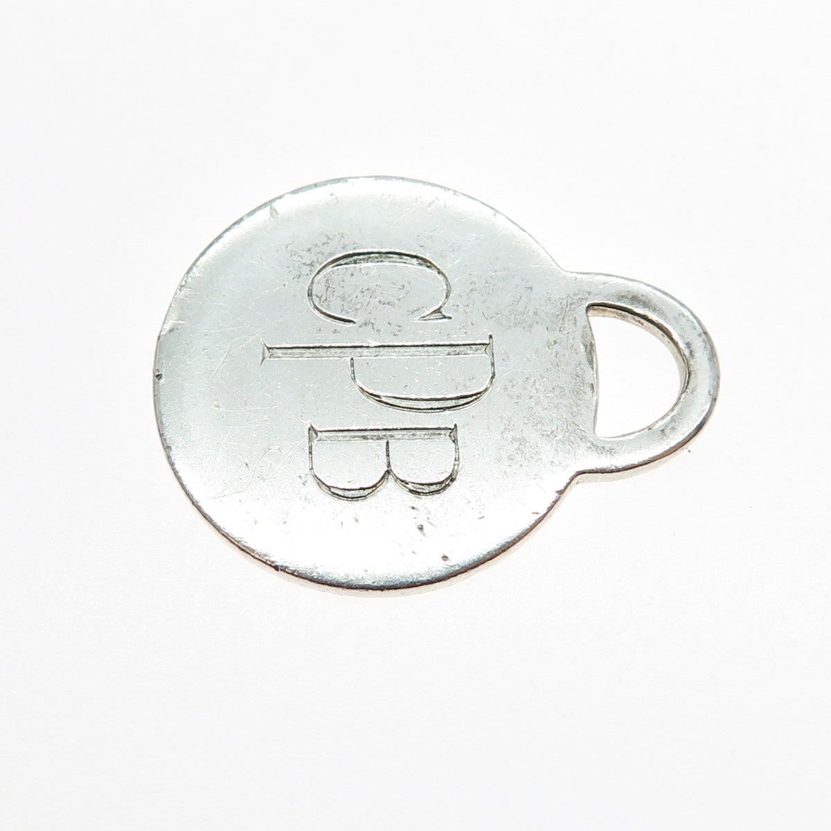 TIFFANY & CO. 925 Sterling Silver Vintage 2001 Engraved CPB Tag Charm Pendant