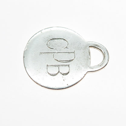 TIFFANY & CO. 925 Sterling Silver Vintage 2001 Engraved CPB Tag Charm Pendant
