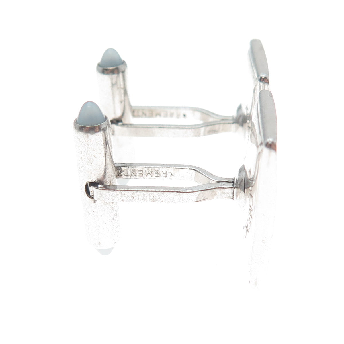 KREMENTZ 925 Sterling Silver Antique Art Deco Engraved Flower Cufflinks