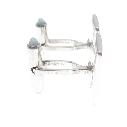 KREMENTZ 925 Sterling Silver Antique Art Deco Engraved Flower Cufflinks