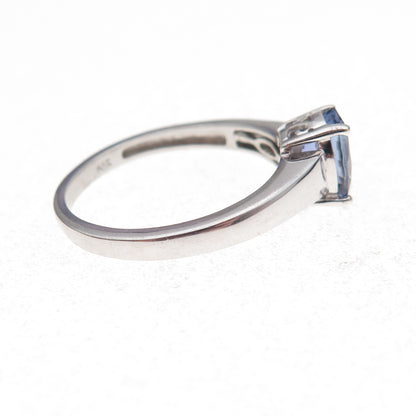 Chuck Clemency 925 Sterling Silver Real Oval-Cut Iolite Ring Size 8
