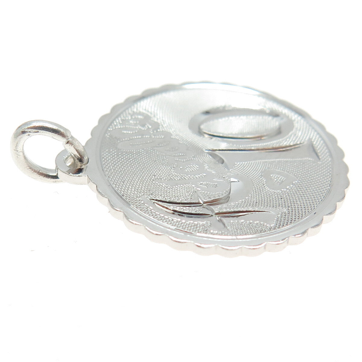 925 Sterling Silver Vintage "Adoralle 10" Charm Pendant