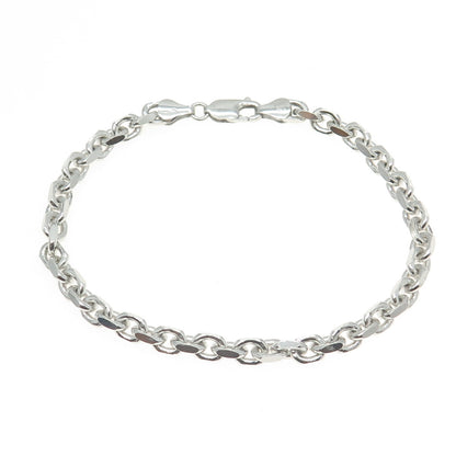 KARIZIA SPA KA 1772 Sterling Silver Italy Cable Link Bracelet 8.5"