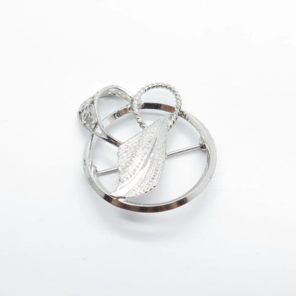 925 Sterling Silver Vintage Modernist Pin Brooch