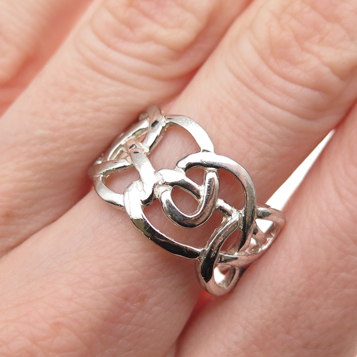 Charles Winston 925 Sterling Silver Vintage Celtic Knot Ring Size 8