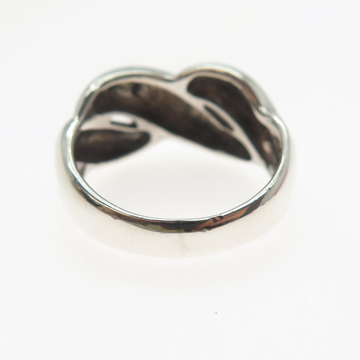CHAPAL ZENRAY 925 Sterling Silver Vintage Modernist Wavy Ring Size 7