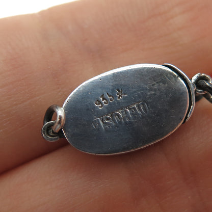 DEPOSE 935 Silver Antique Enamel Real Marcasite Bracelet / Necklace Box Lock