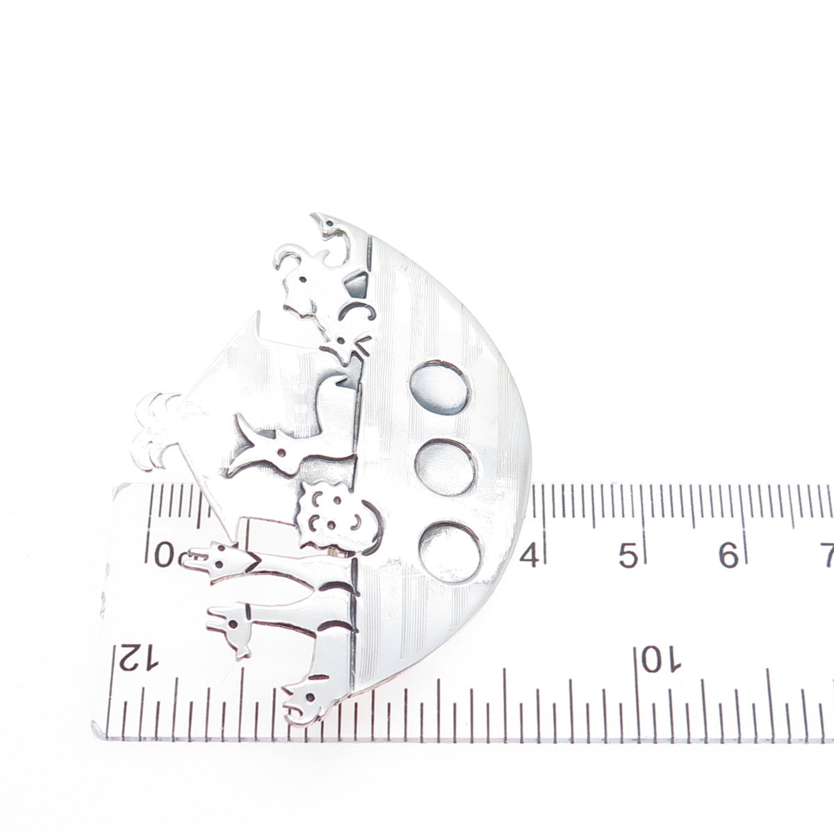925 Sterling Silver Vintage Mexico Noah's Ark Religious Pin Brooch