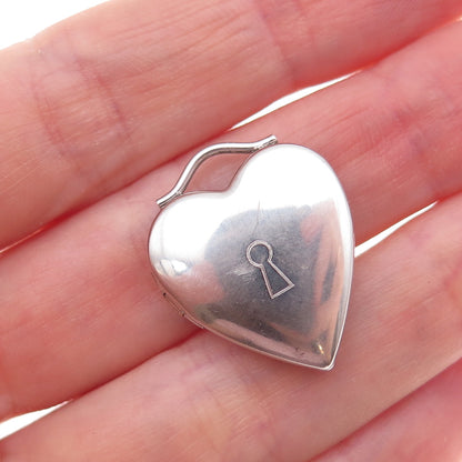 Select Jewelry 925 Sterling Silver Vintage Engraved Heart Locket Charm Pendant