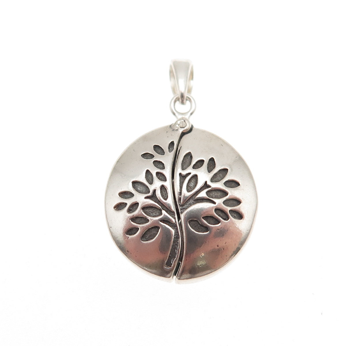HAN 925 Sterling Vintage Family is Everything Tree of Life Locket Mini Pendant