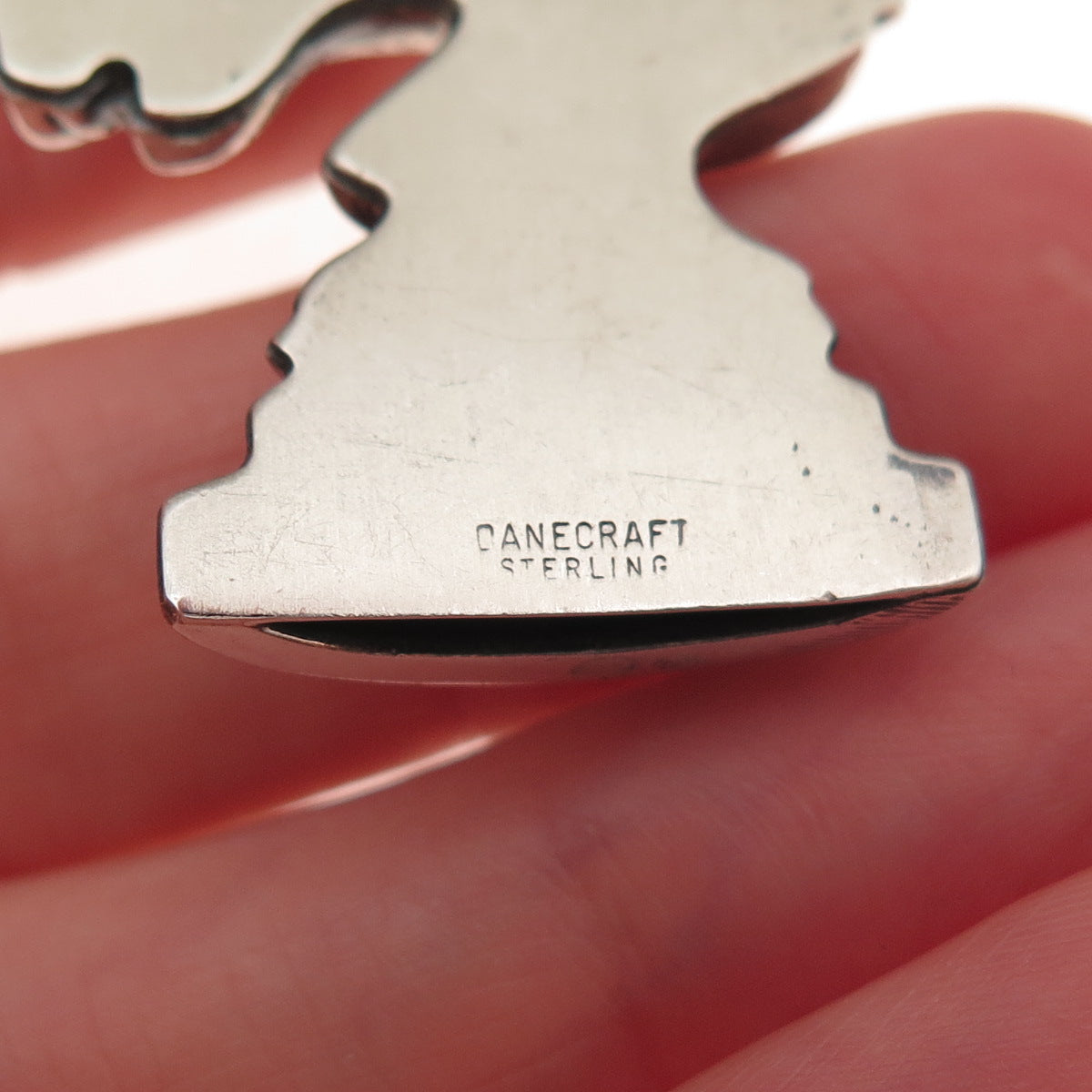 Danecraft 925 Sterling Silver Vintage Knight Chess Piece Oxidized Pendant