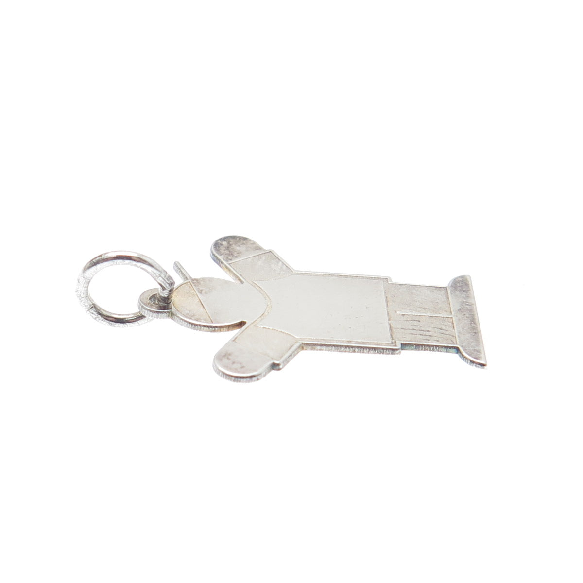 925 Sterling Silver Vintage Happy Boy Love Kid Minimalist Charm Pendant