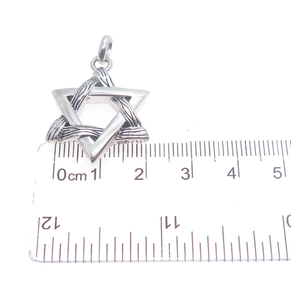 EFFY 925 Sterling Silver Star of David Oxidized Charm Pendant