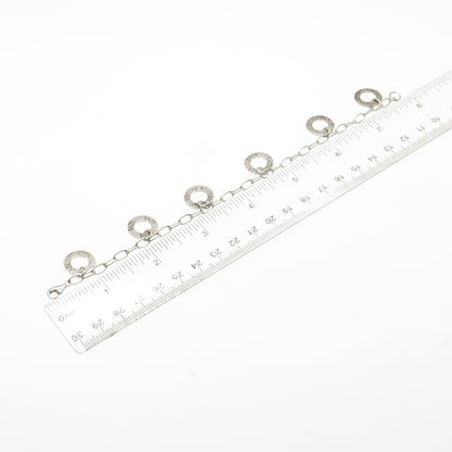 925 Sterling Silver Vintage Love Peace Strength Passion Friendship Bracelet 7"