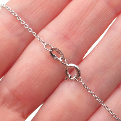 Pianegonda 925 Sterling Silver Italy Multi-Disc Cable Chain Necklace 18"