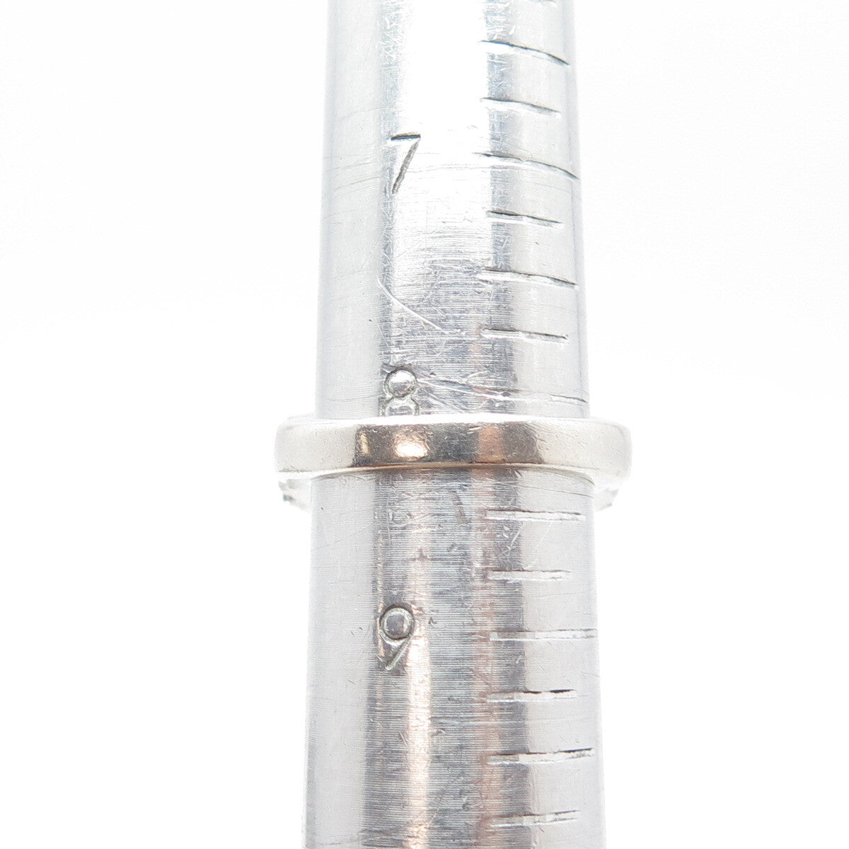 925 Sterling Silver White & Blue C Z Ring Size 8.25