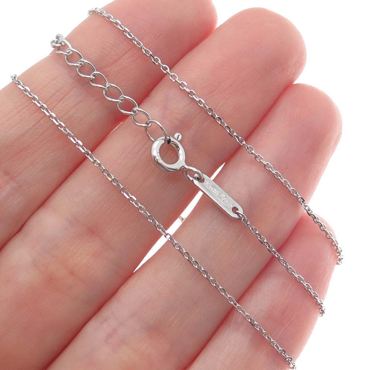 VANTEL PEARLS 925 Sterling Silver Real Pearl Cable Chain Necklace 18-20"