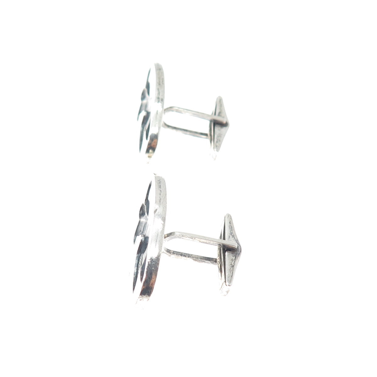 DUNHILL 925 Sterling Silver Vintage Venus de Milo Silhouette Oxidized Cufflinks