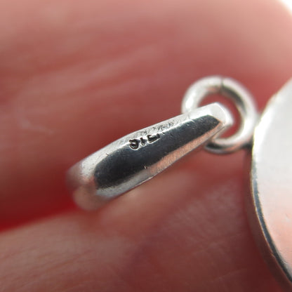 925 Sterling Silver Vintage St. Mary Religious Charm Pendant