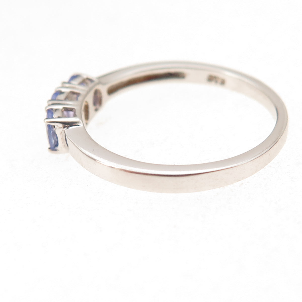 Chuck Clemency 925 Sterling Silver Real Oval-Cut Tanzanite Ring Size 8.5