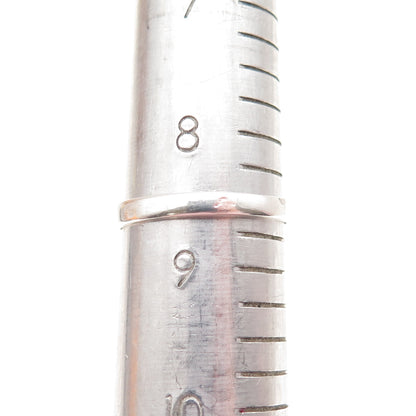 925 Sterling Silver Vintage Real Oval-Cut Citrine Bypass Ring Size 8.75