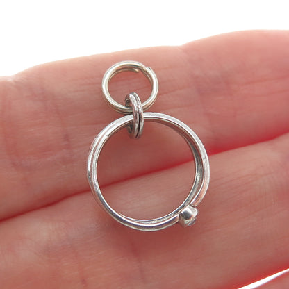 925 Sterling Silver Vintage Rhinestone SET of 2 Wedding Bands Minimalist Pendant