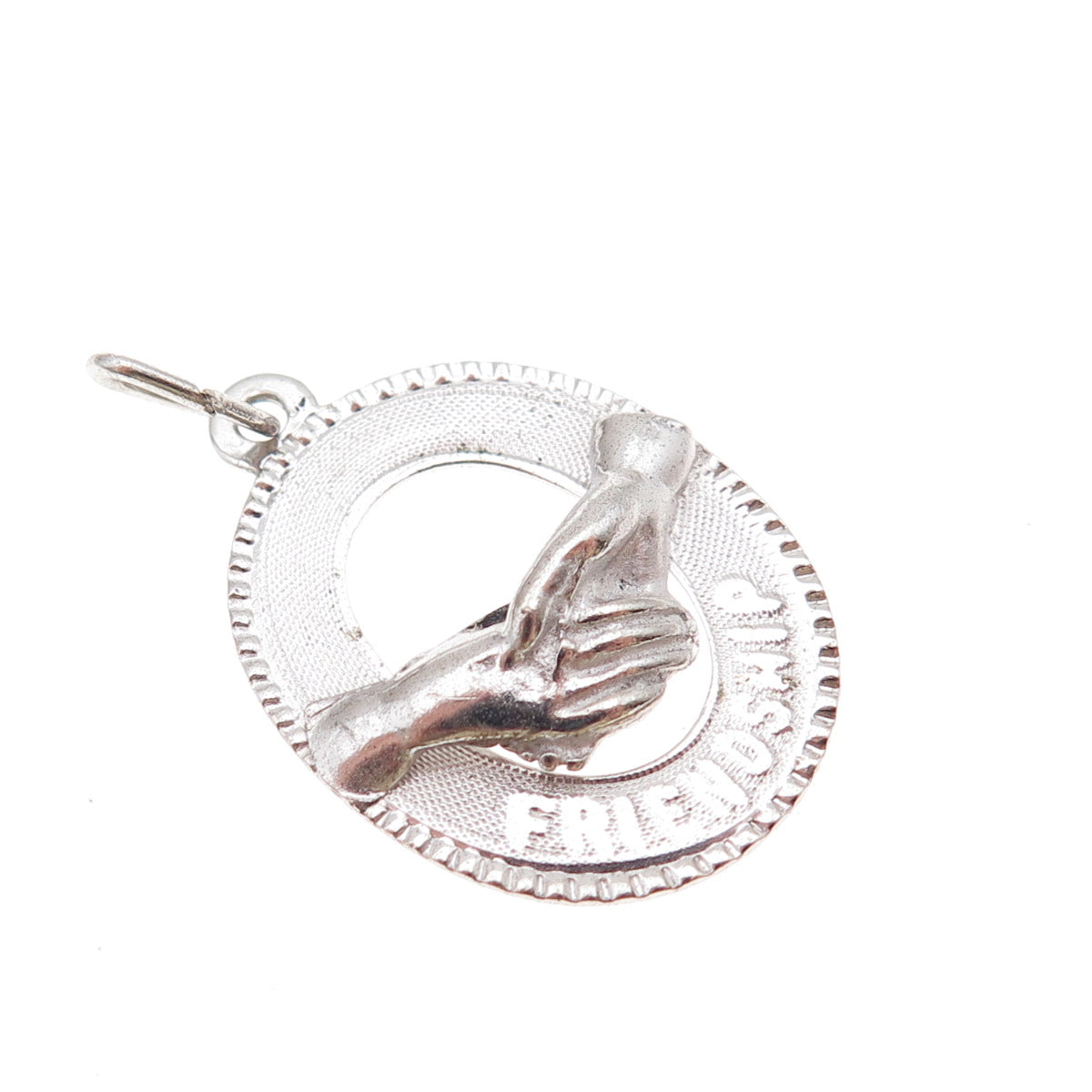 Mark Mercy 925 Sterling Silver Vintage Friendship Charm Pendant