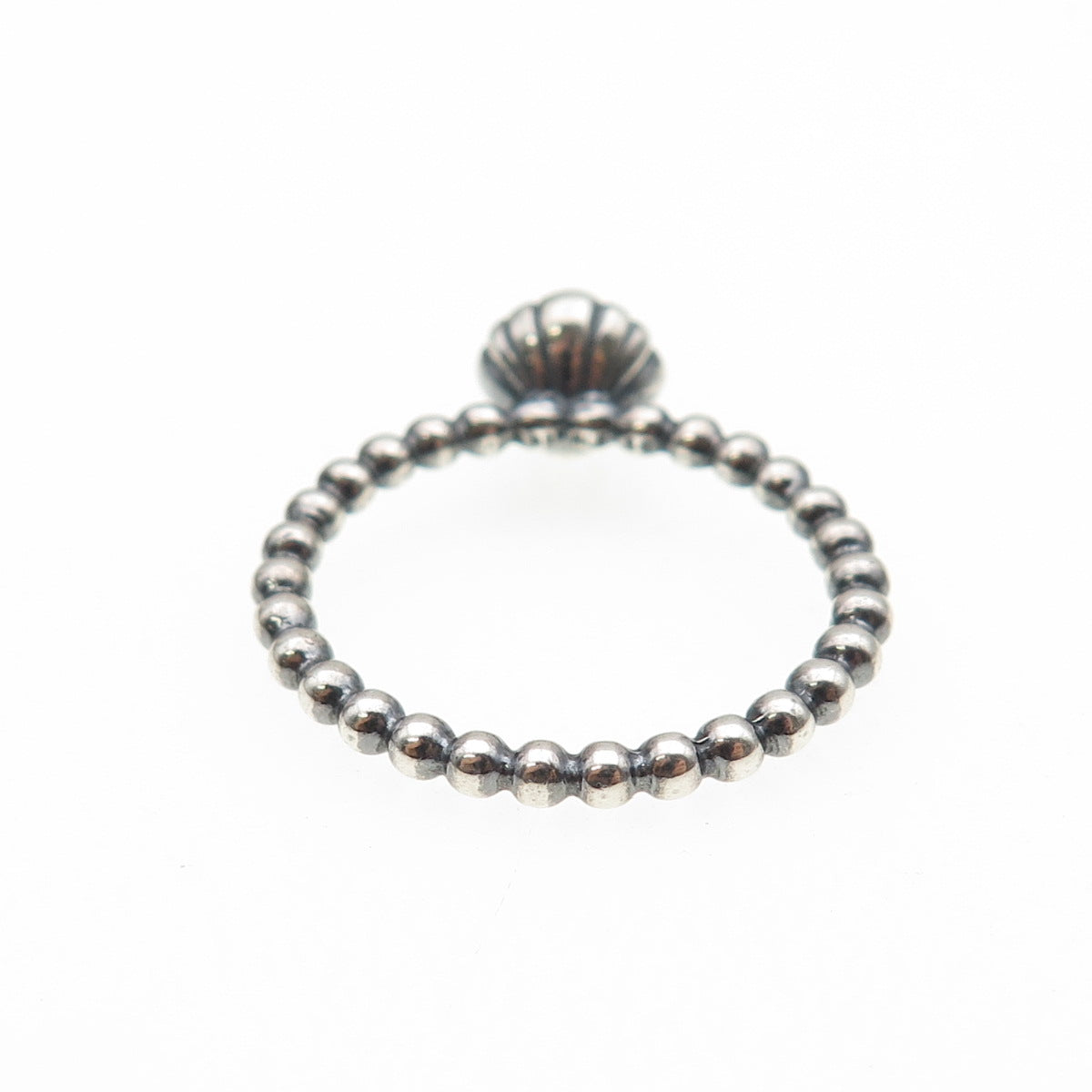 PANDORA Sterling Silver Real Amethyst February Birthstone Bubble Ring Size 8.75