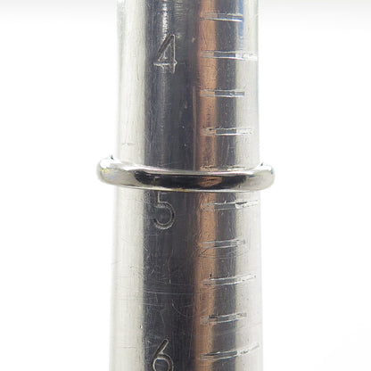 925 Sterling Silver Black Rhodium 2-Tone Diamond & Smoky Quartz Ring Size 5