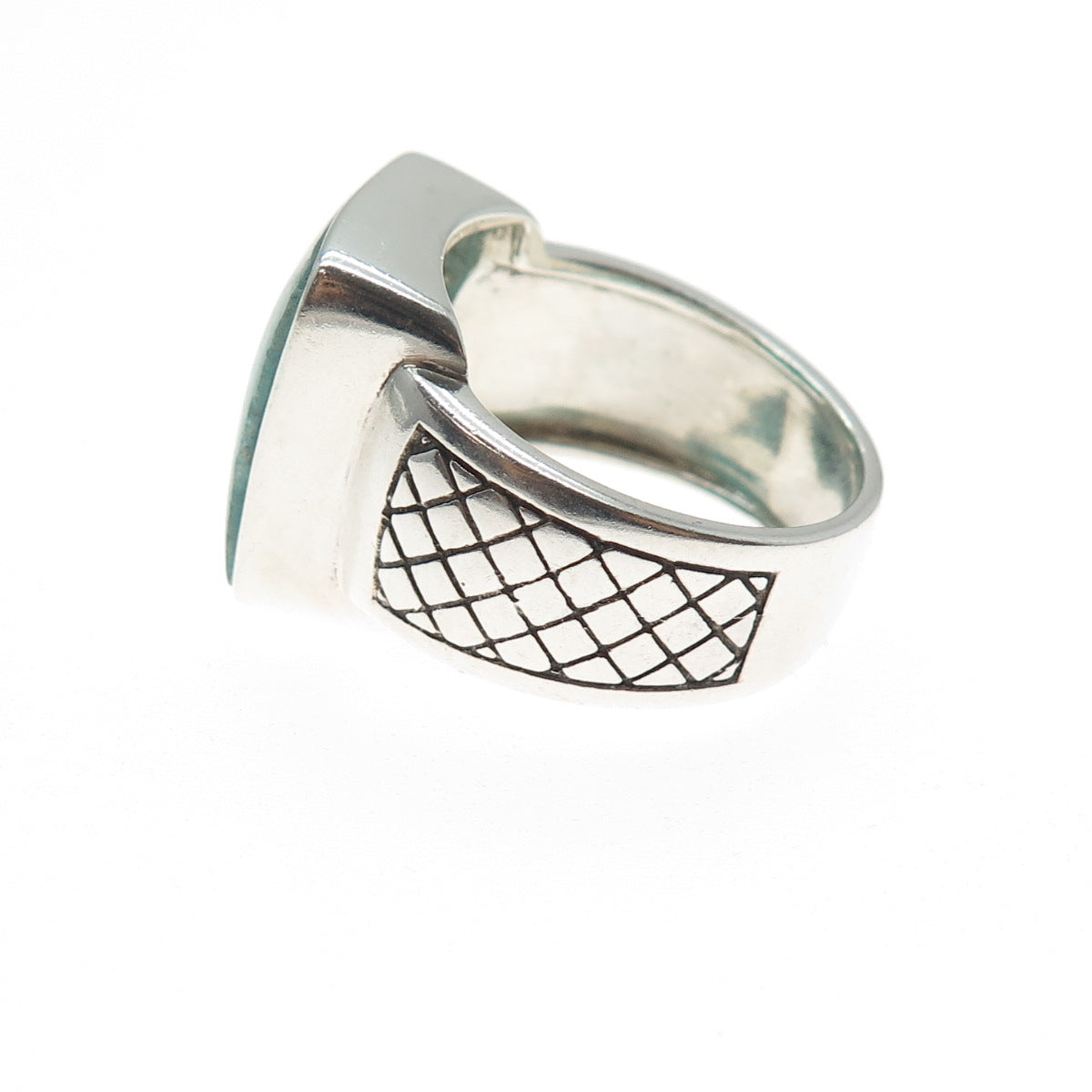 PHLD PlayHardLookDope 925 Sterling Silver Real Amazonite Ring Size 10.5