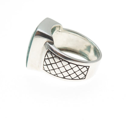 PHLD PlayHardLookDope 925 Sterling Silver Real Amazonite Ring Size 10.5