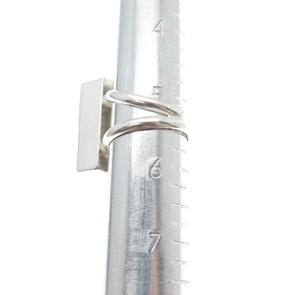 925 Sterling Silver Vintage Real Smoky Quartz Statement Ring Size 5.5