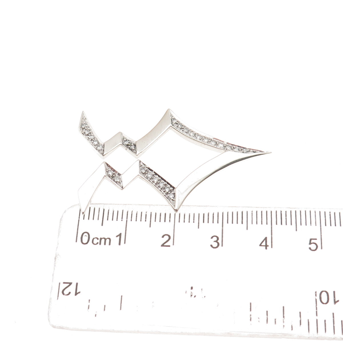 925 Sterling Silver Real Round-Cut Diamond Arrow Centerpiece Charm Pendant