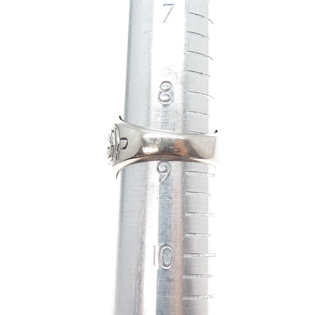 REED Sterling Silver Vintage 1996 Lab-Created Ruby Dreyfus School Ring Size 8.75