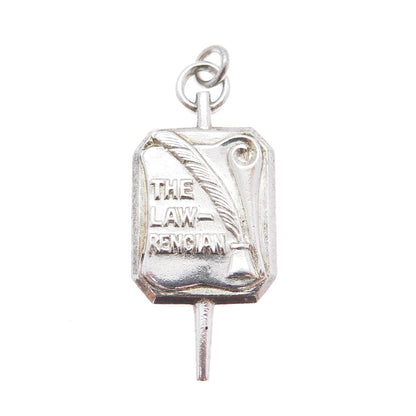 925 Sterling Silver Antique 1945 The Lawrencian Club Charm Pendant