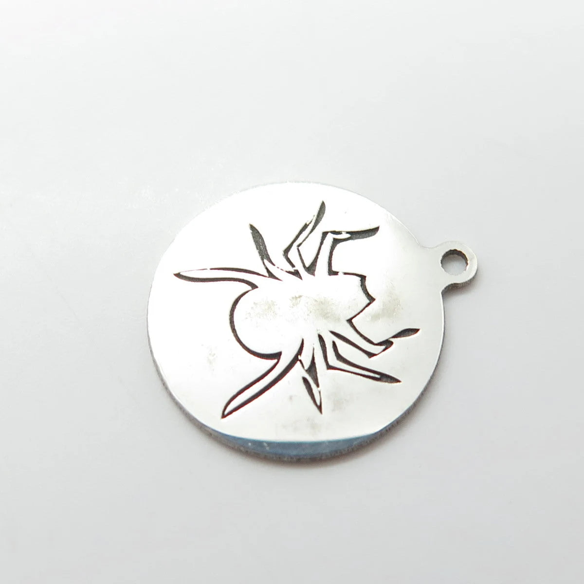 925 Sterling Silver USA Two In Town Spider Charm Pendant