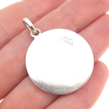925 Sterling Silver Vintage Sagittarius Zodiac Sign Oxidized Charm Pendant