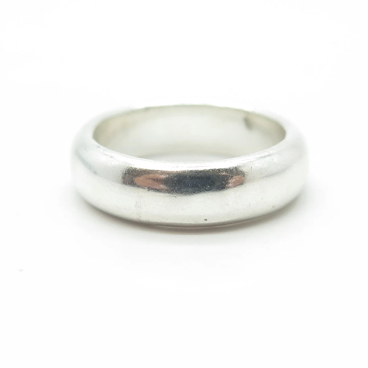 925 Sterling Silver Vintage Classic Wedding Band Ring Size 6