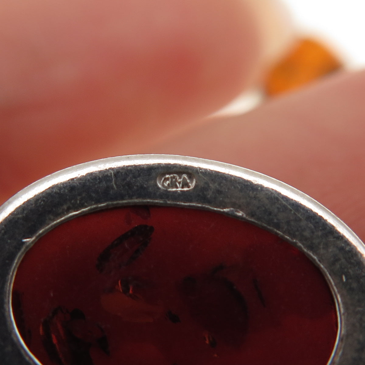 925 Sterling Silver Vintage GRA Poland Real Amber Dangle Earrings