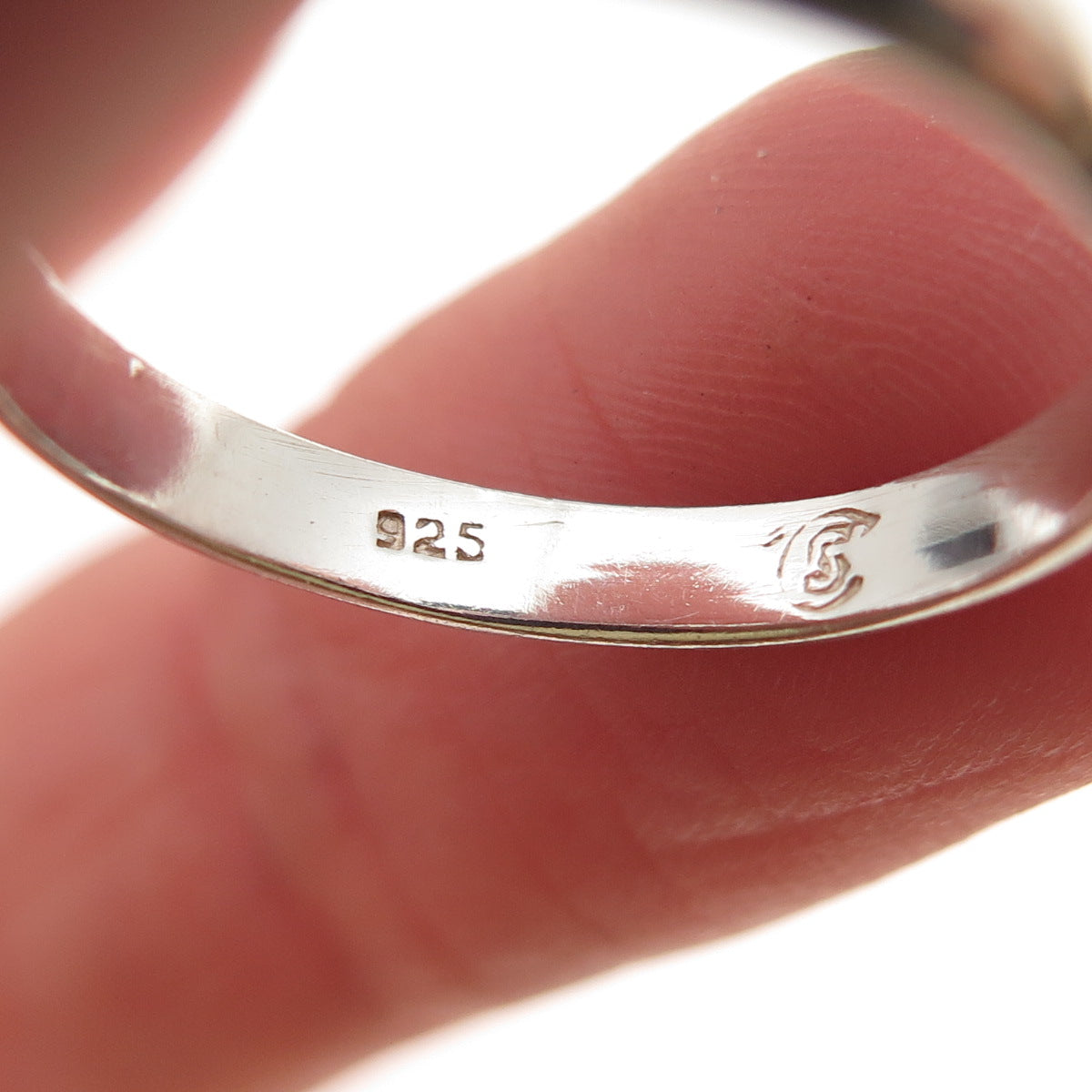 925 Sterling Silver Vintage Classic Wedding Band Ring Size 7.75