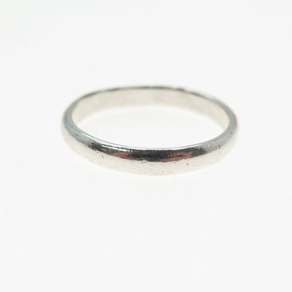 PB PAUL BRACKNA 925 Sterling Silver Vintage Stackable Wedding Band Ring Size 6