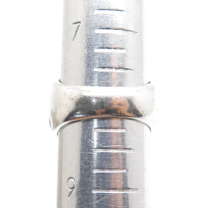 925 Sterling Silver Vintage CII Mexico Modernist Hammered Ring Size 8