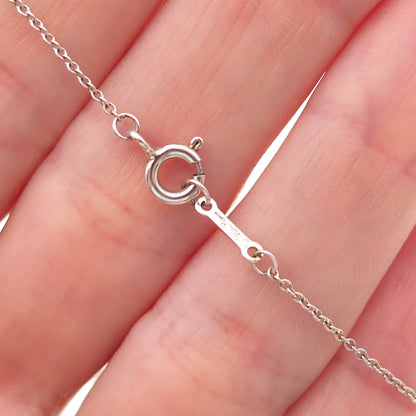 Tiffany & Co. Paloma Picasso 925 Sterling Vintage Olive Leaf Heart Necklace 16"