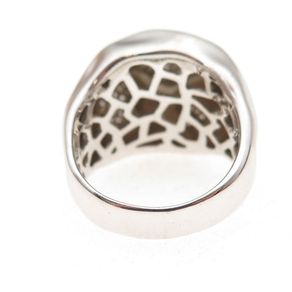 925 Sterling Silver Round-Cut C Z Modernist Dome Ring Size 9.25