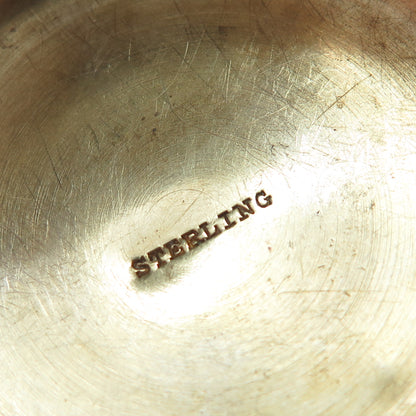 925 Sterling Silver Antique Art Deco Engraved Monogram Pill / Snuff Box